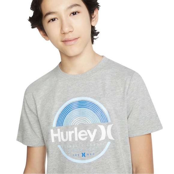 *Final Price* NEW Hurley Boys 2-Pack Hoodie/Shirt Set, Blue/Lt Gray, Size 5/6 - Picture 4 of 13